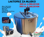 Laktofriz za mlijeko 500 lit