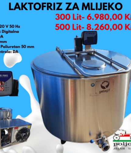Laktofriz za mlijeko 500 lit
