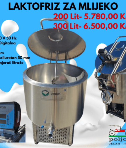 Laktofriz za mlijeko 200 lit